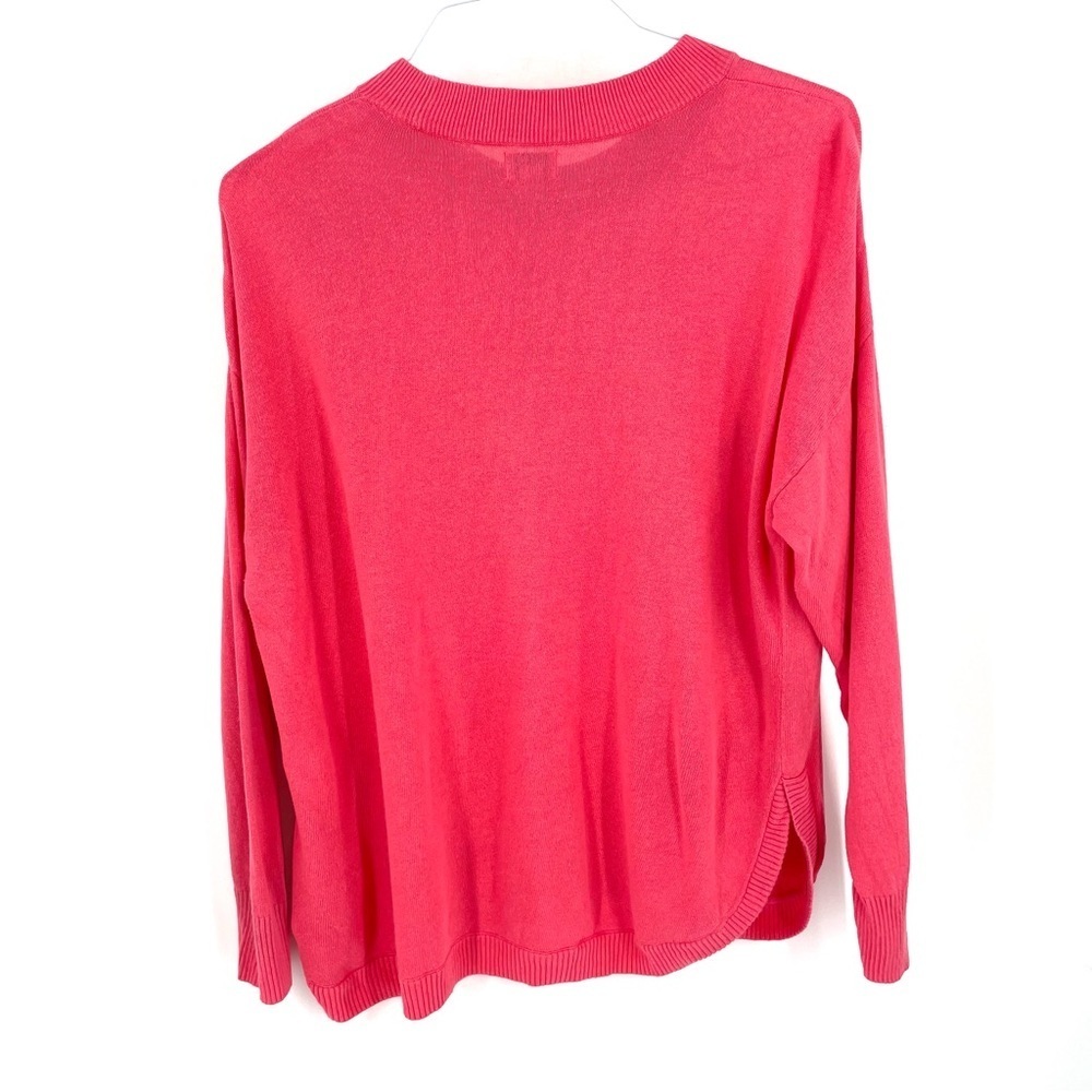 J. Crew Linen-blend curved-hem Crewneck Sweater Top - Picture 5 of 7